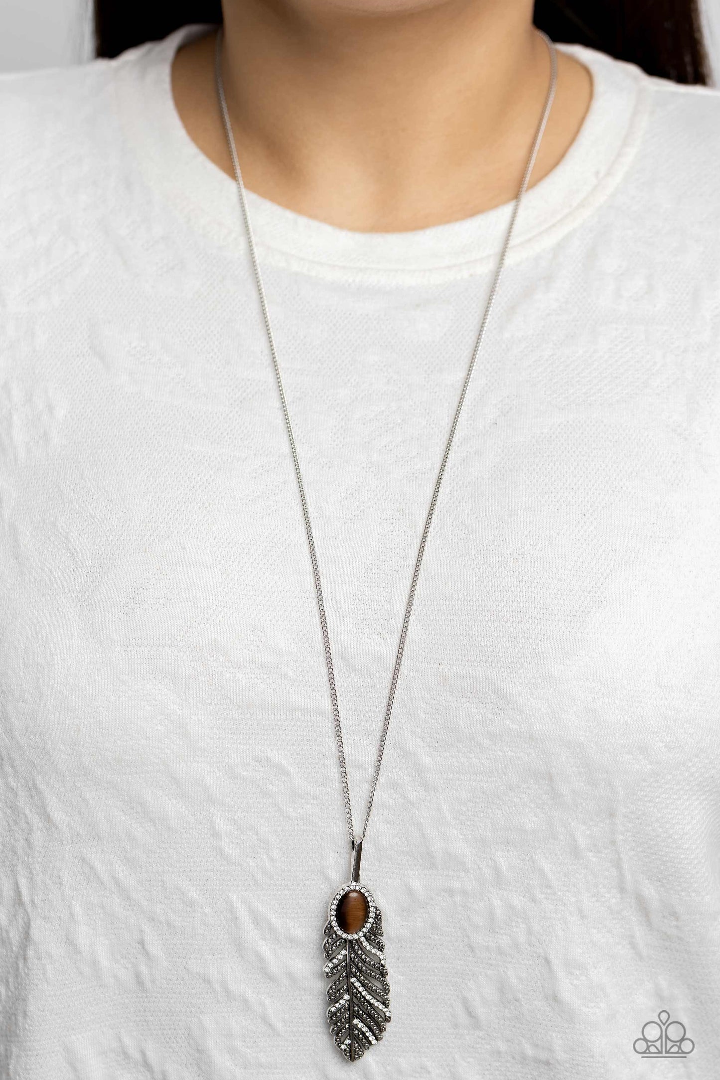 Pure QUILL-Power - Brown Necklace