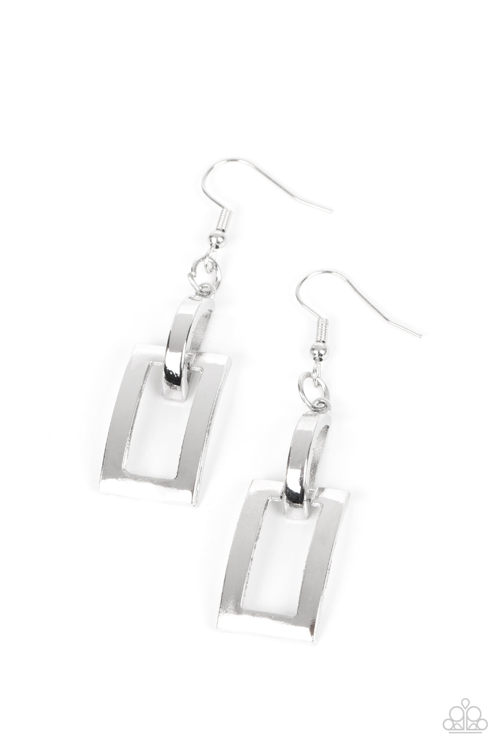 Blazing Buckles - Silver Earring