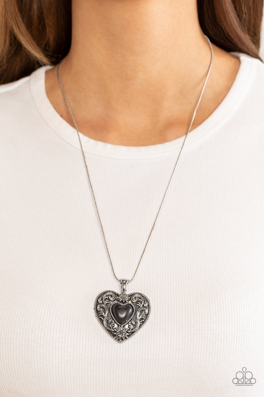 Wholeheartedly Whimsical - Black Necklace