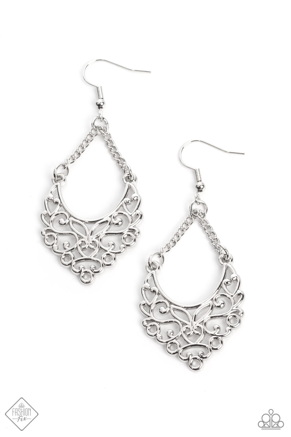 Sentimental Setting - Silver Earring - Fashion Fix February 2022