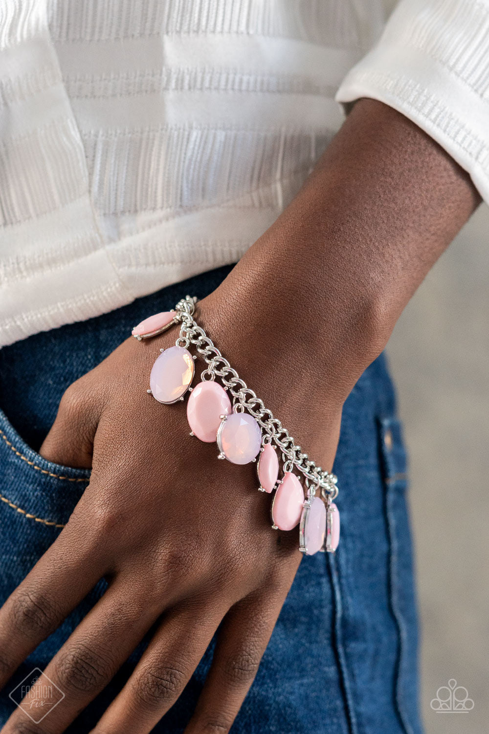 Serendipitous Shimmer - Pink Bracelet - Fashion Fix February 2022