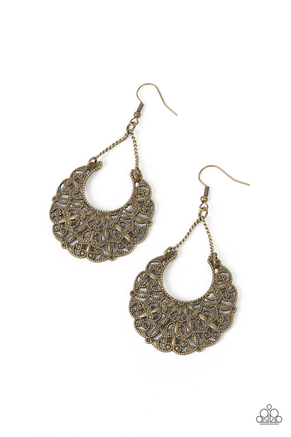 Country Cornucopia - Brass Earring