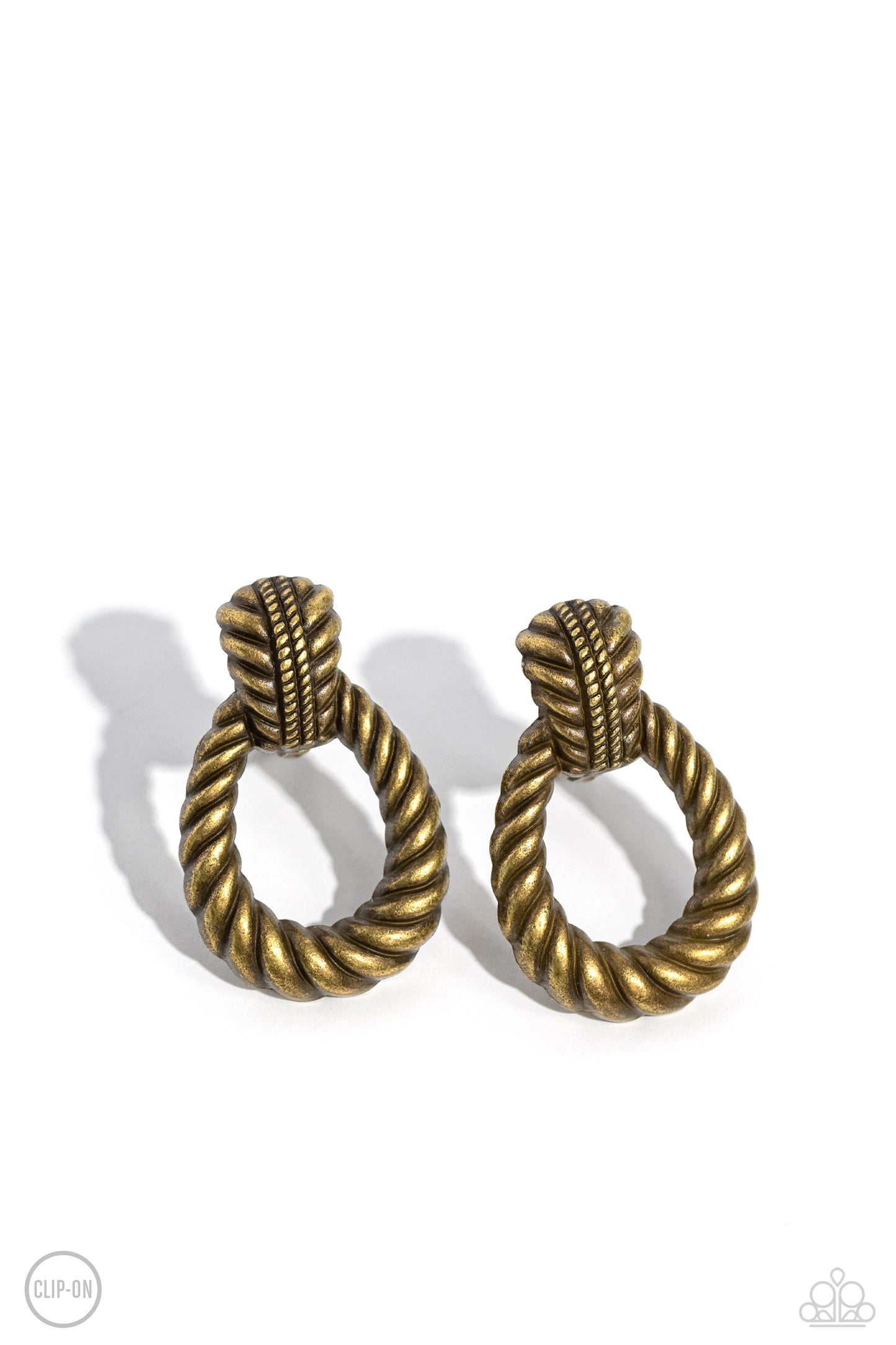 Roping Rodeo - Brass Earring