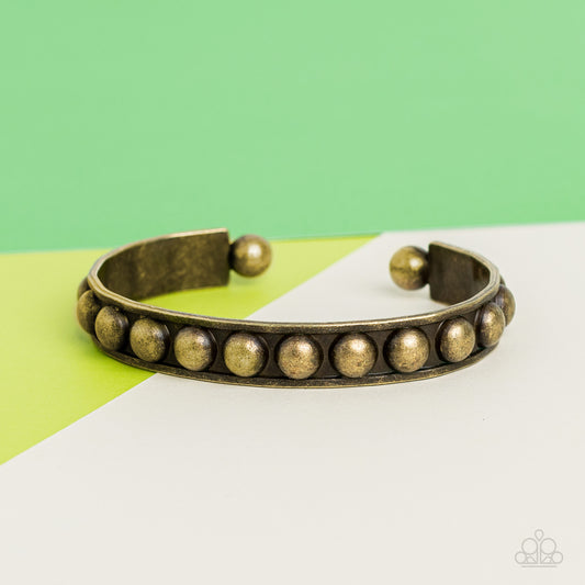 Clear as STUD - Brass Bracelet