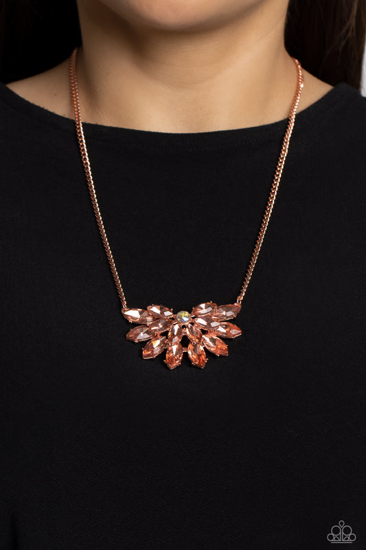 Frosted Florescence - Copper Necklace