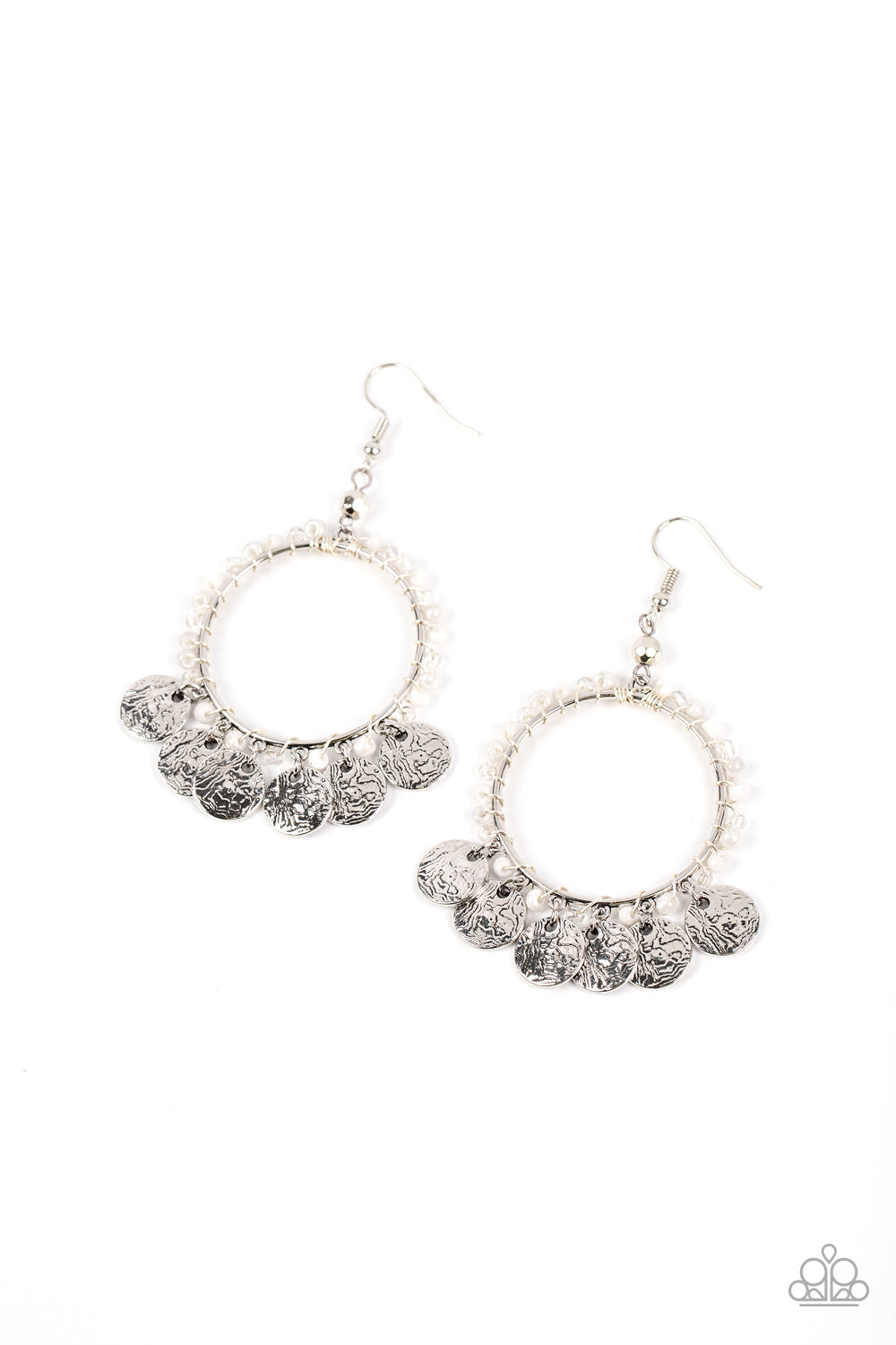 Bohemian Beach Blast - White Earring