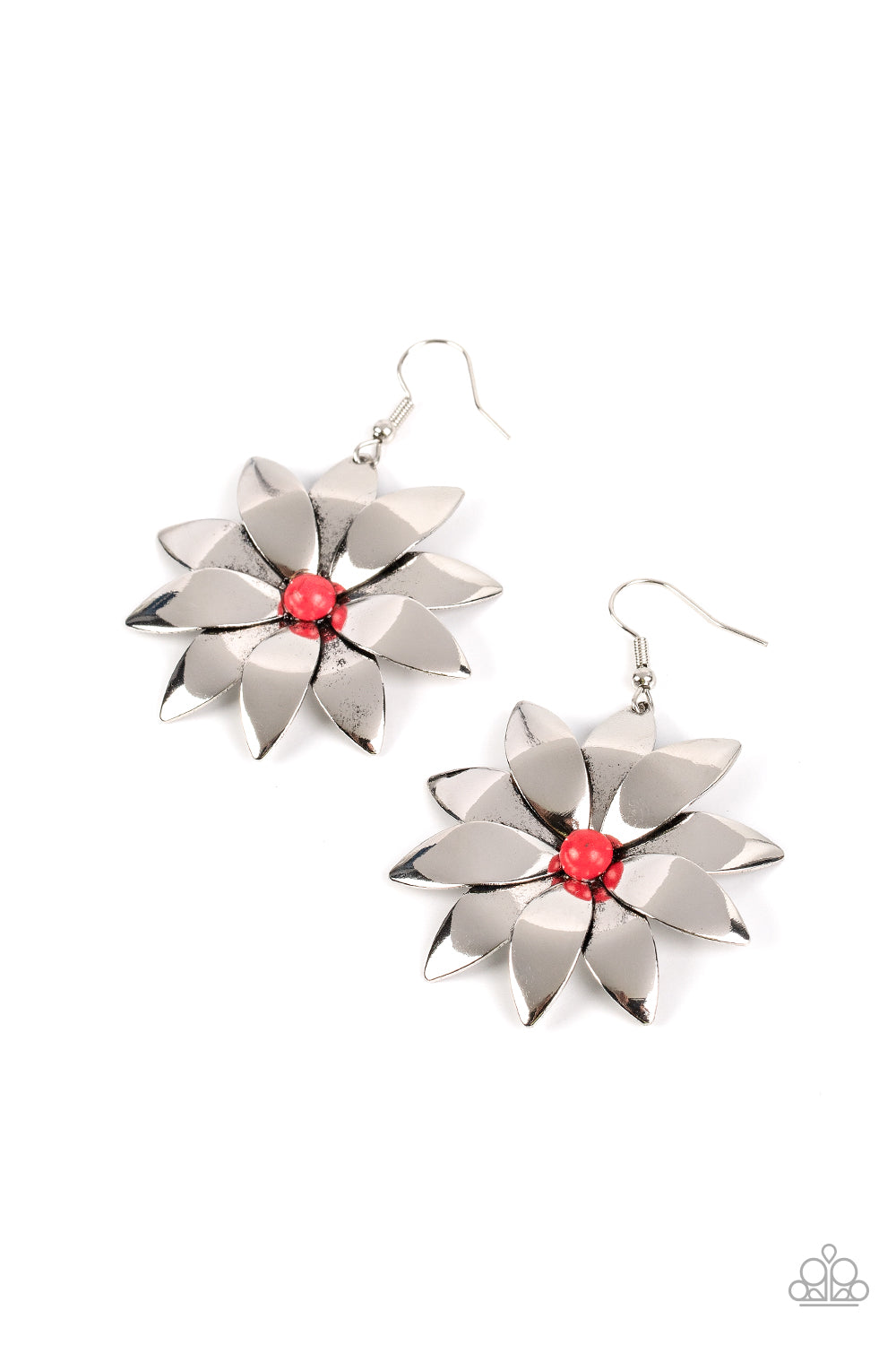 Pinwheel Prairies - Red Earring