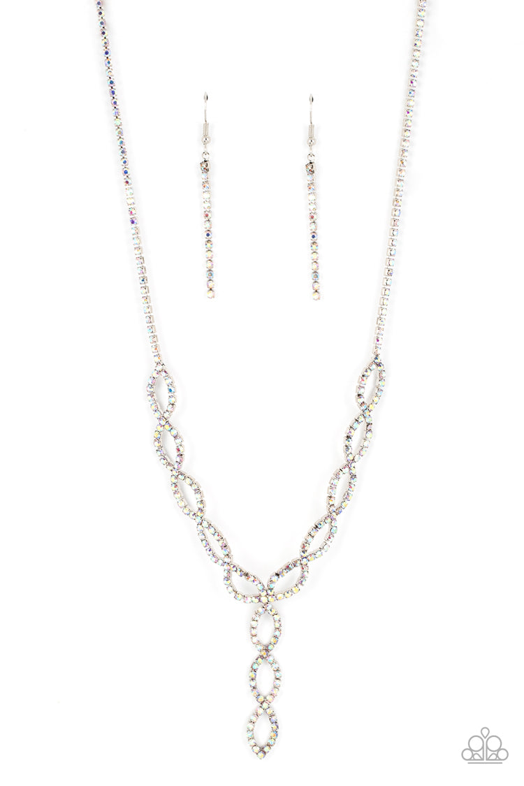 Infinitely Icy - Multi Necklace - September 2022 Life of the Party - Stacie's Bling Shop