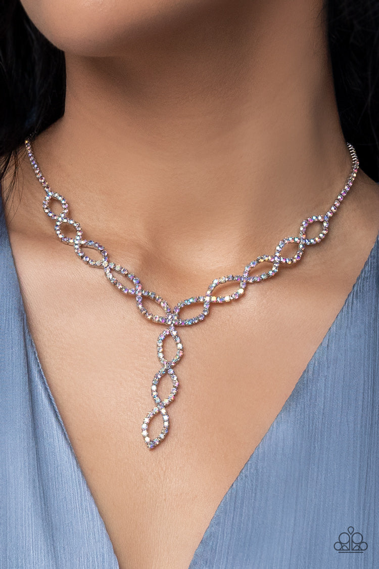 Infinitely Icy - Multi Necklace - September 2022 Life of the Party - Stacie's Bling Shop