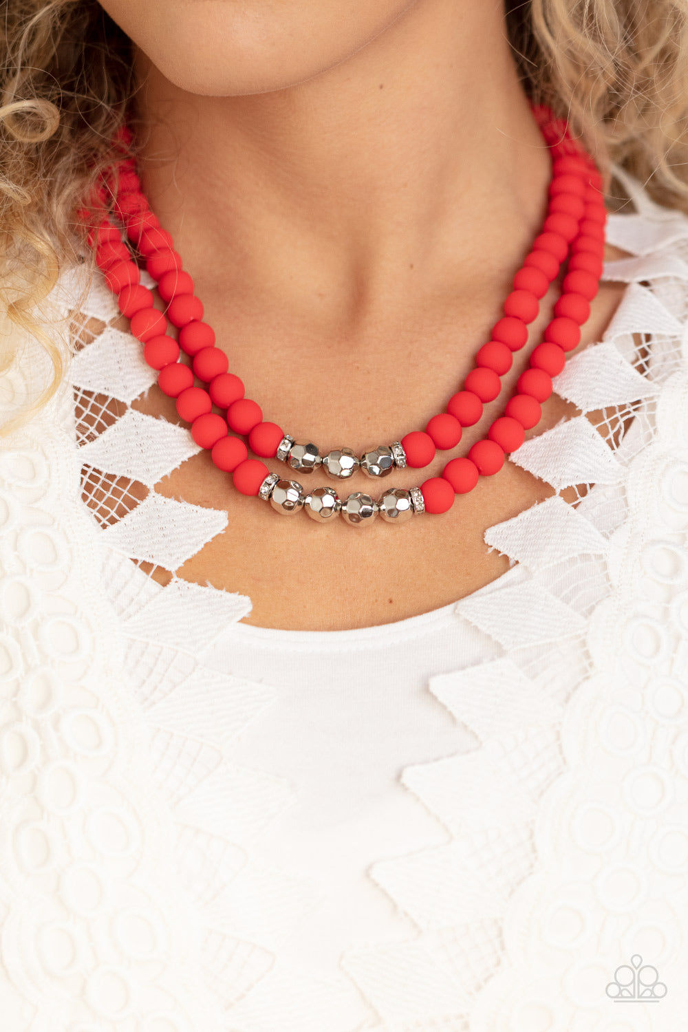 Summer Splash - Red Necklace