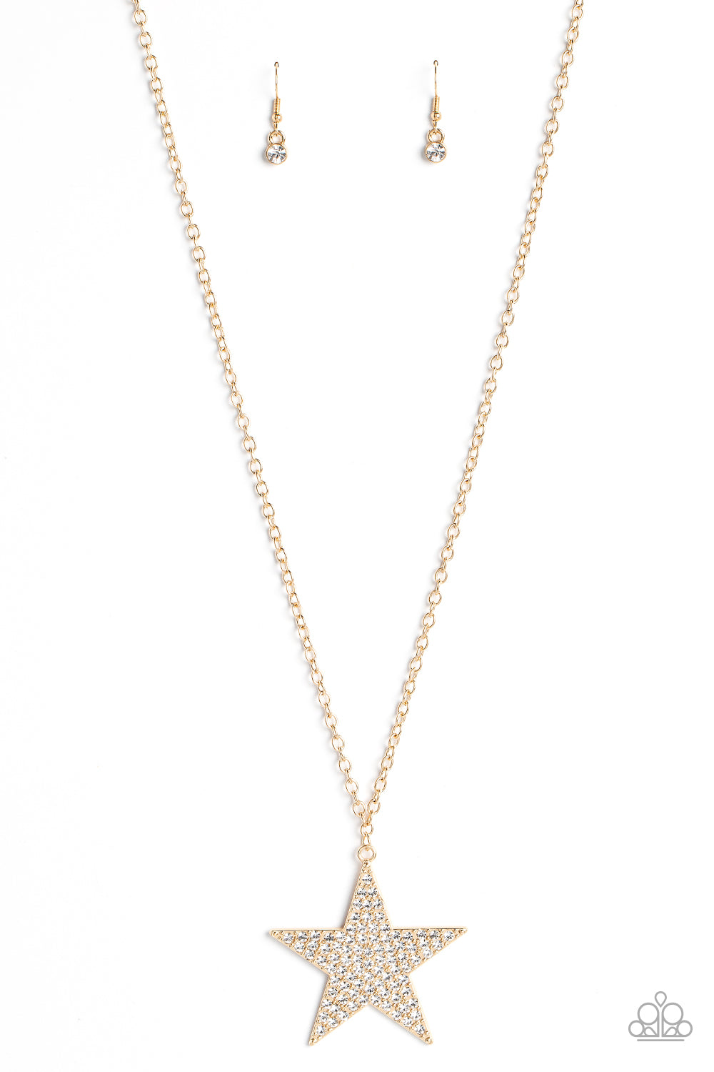 Rock Star Sparkle - Gold Necklace