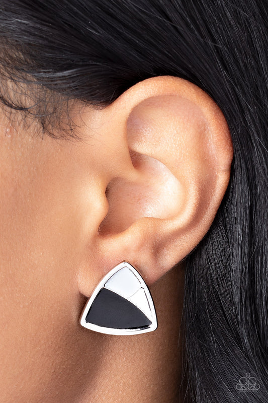 Kaleidoscopic Collision - Black Earring