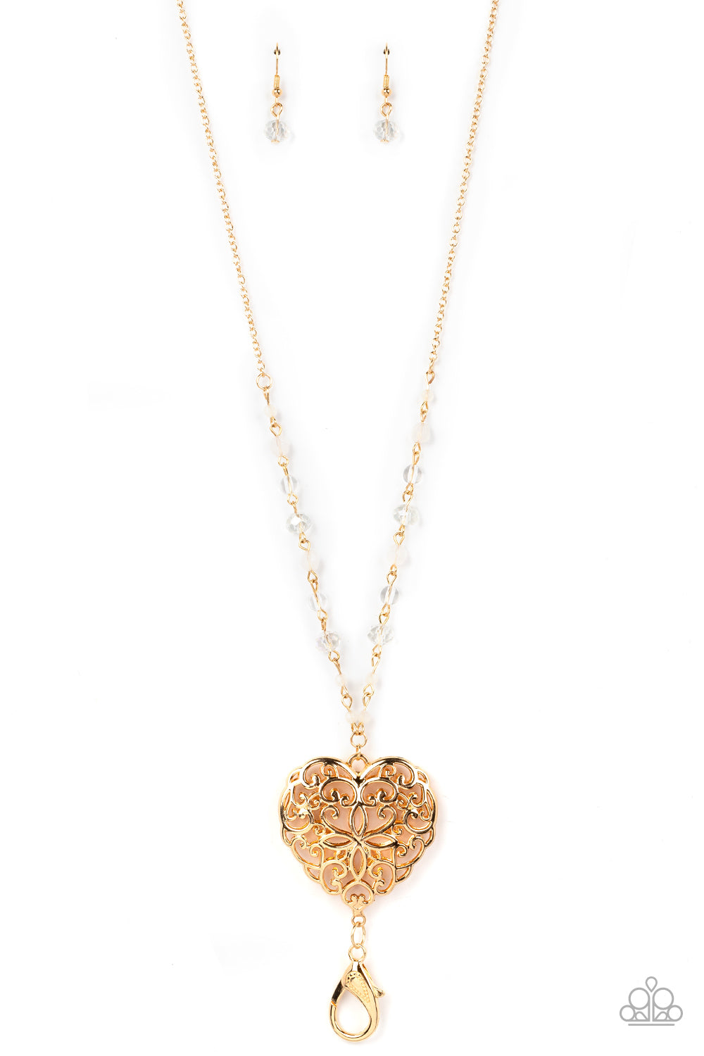 Doting Devotion - Gold Lanyard Necklace