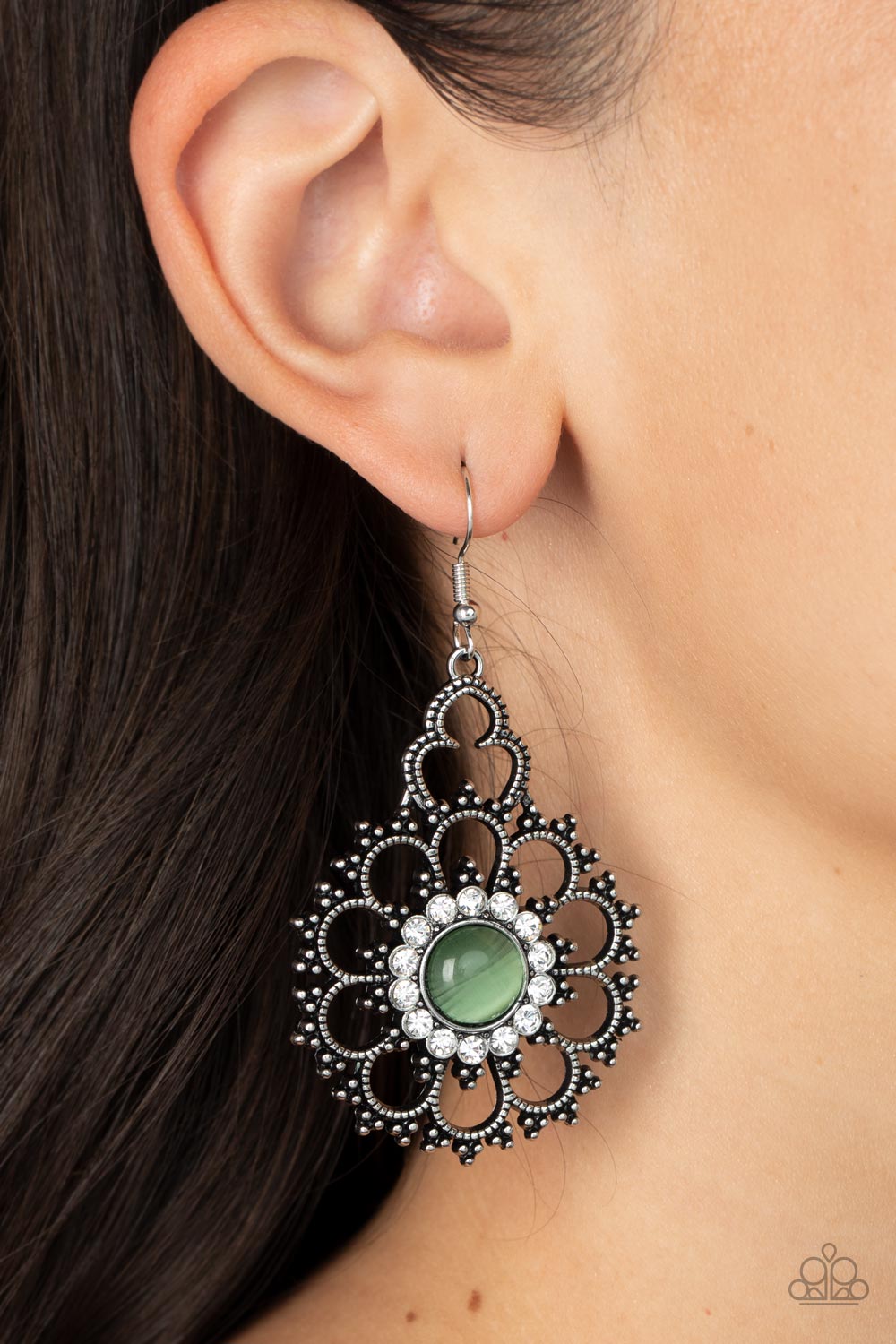 Floral Renaissance - Green Earring