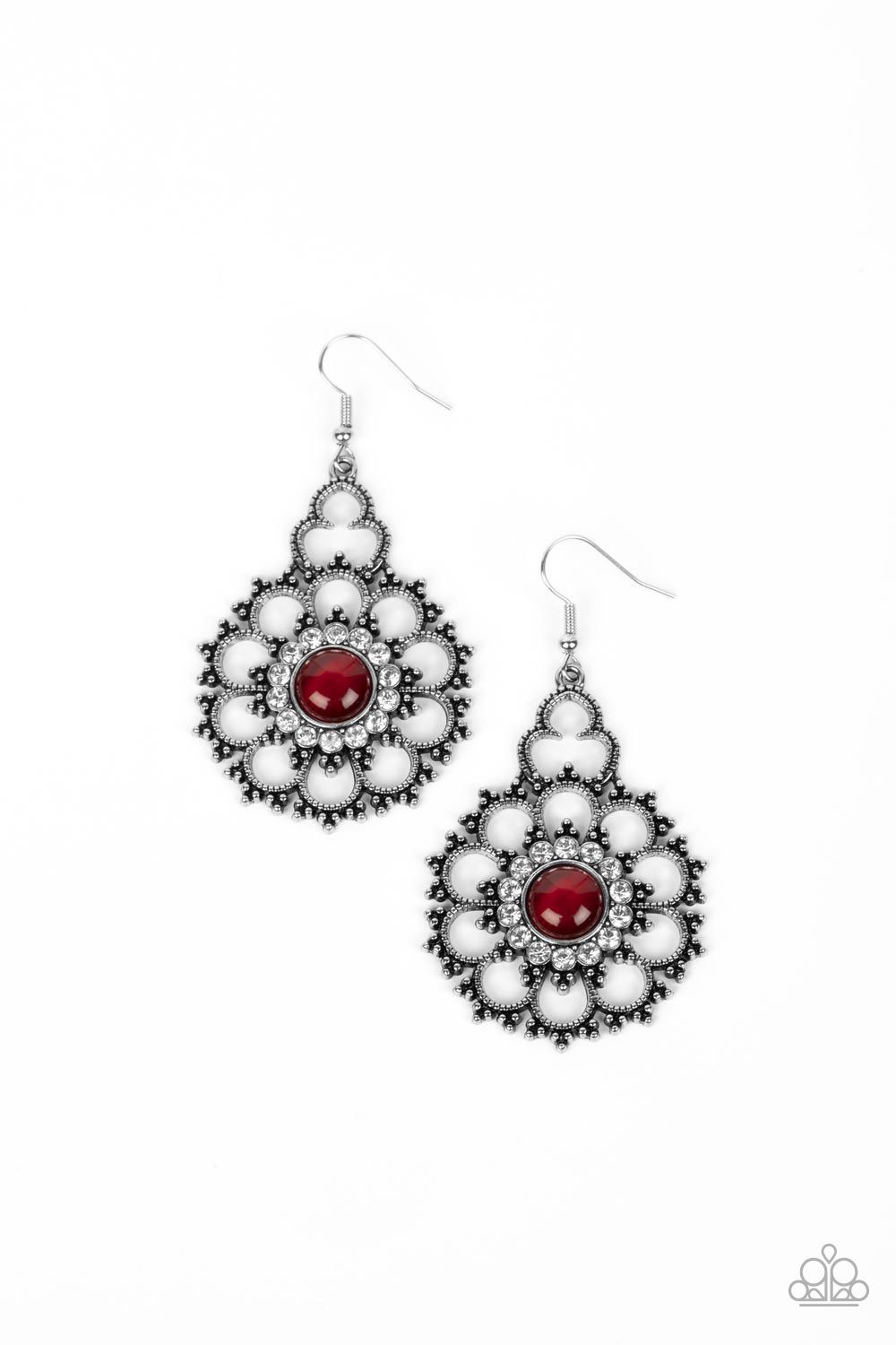 Floral Renaissance - Red Earring