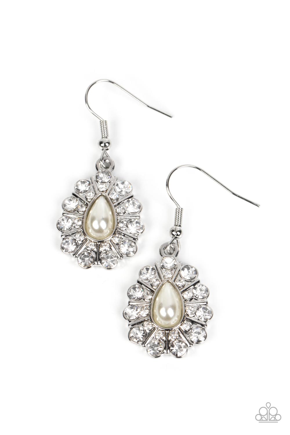 Extroverted Elegance - White Earring