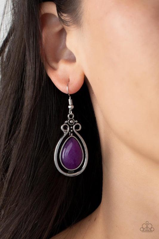 Mountain Mantra - Purple Earring