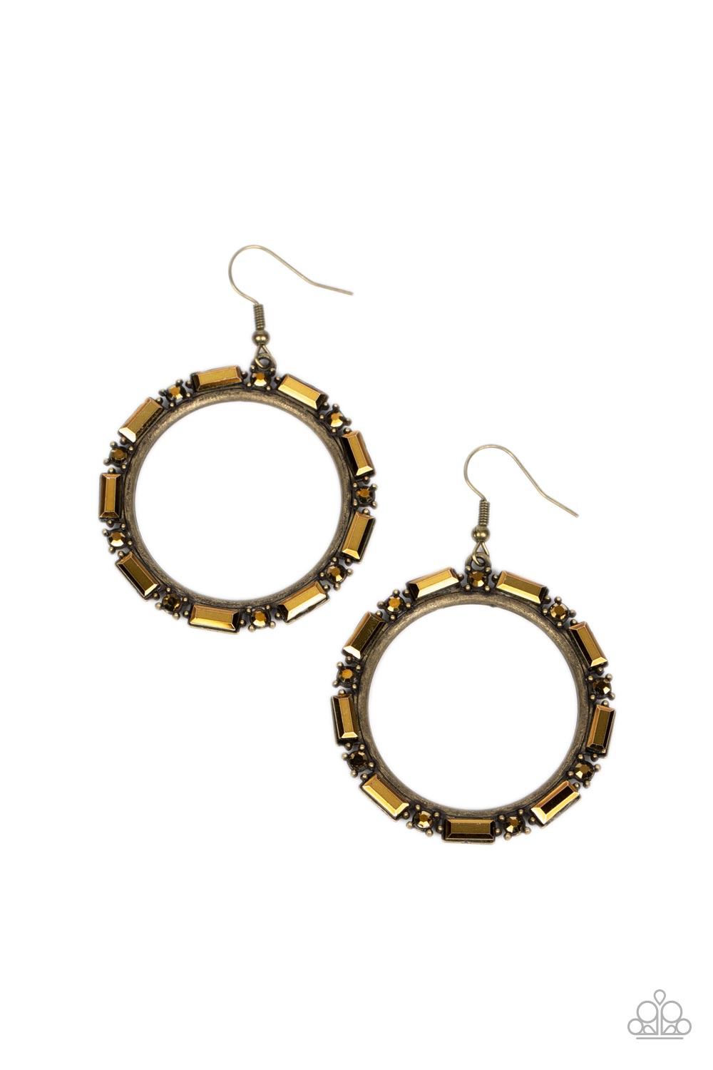 Gritty Glow - Brass Earring