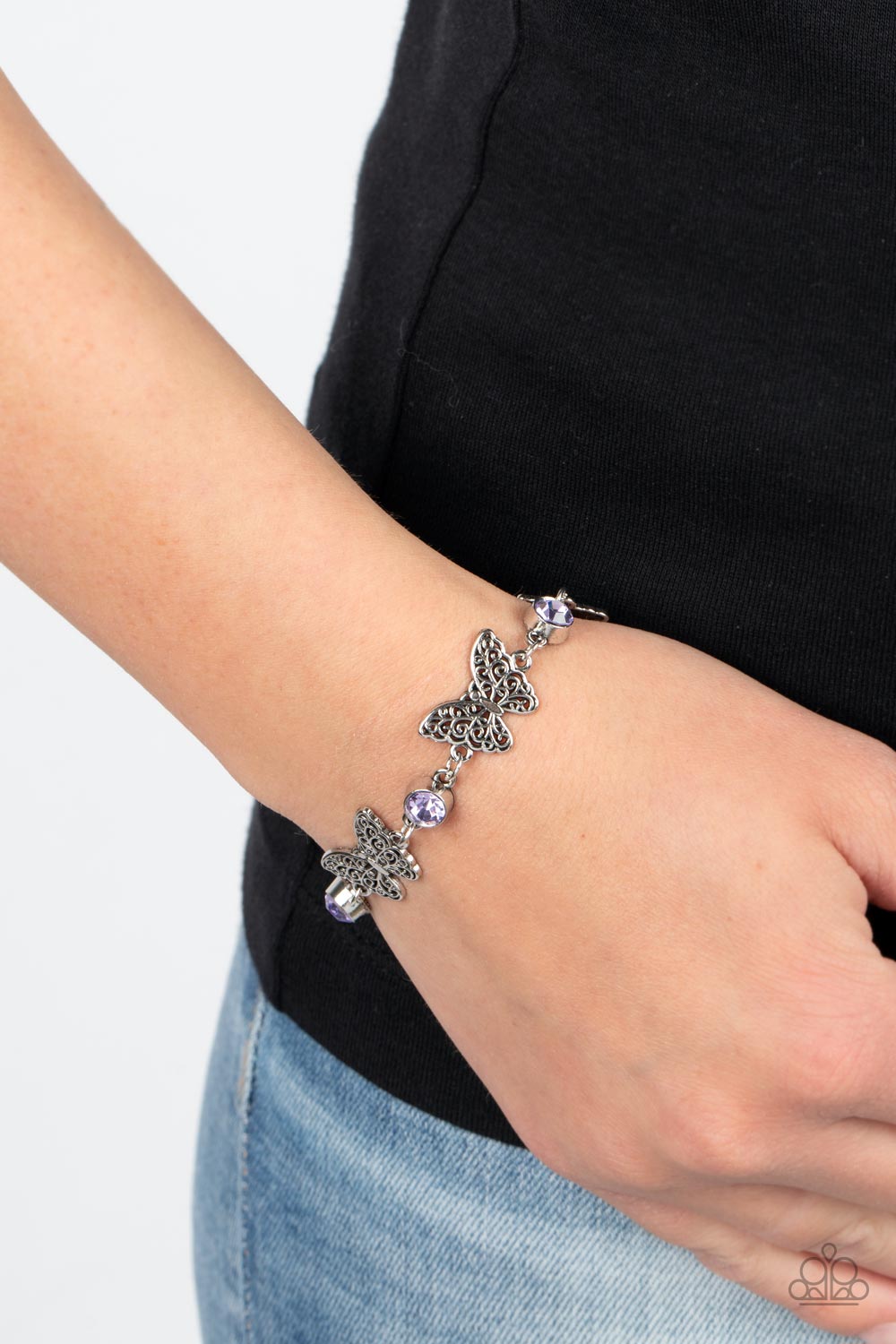 Has a WING to It - Purple Butterfly Bracelet