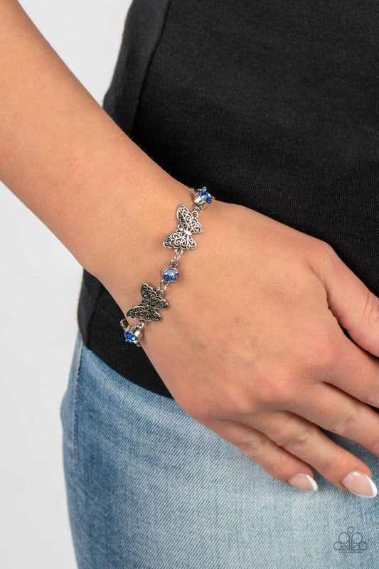 Has a WING to It - Blue Butterfly Bracelet