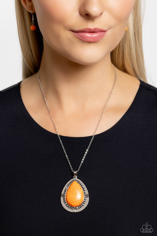 Western Wilderness - Orange Necklace