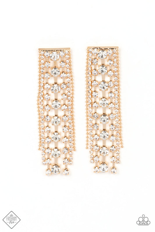 Starry Streamers - Gold Earrings - Fashion Fix July 2022