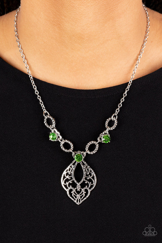 Contemporary Connections - Green Necklace