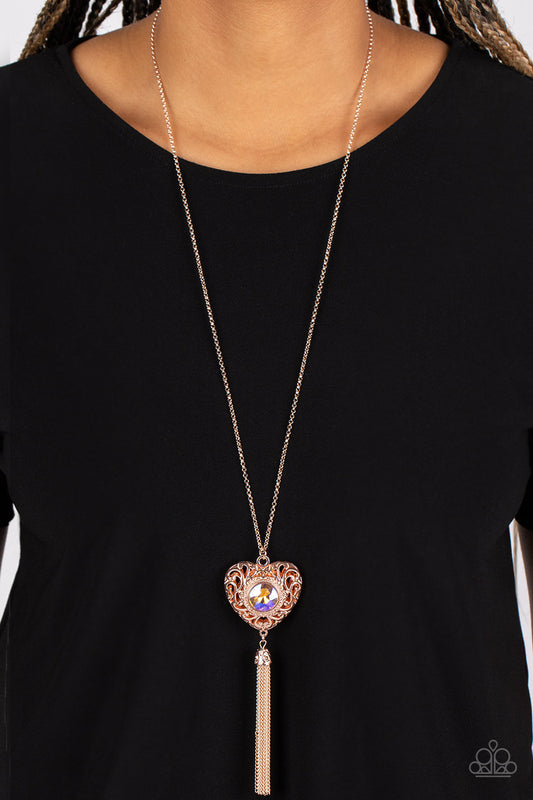 Prismatic Passion - Rose Gold Necklace