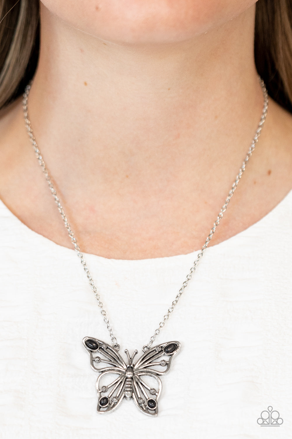 Badlands Butterfly - Black Necklace