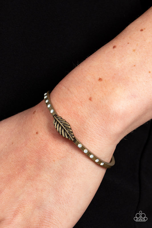 Free-Spirited Shimmer - Brass Bracelet