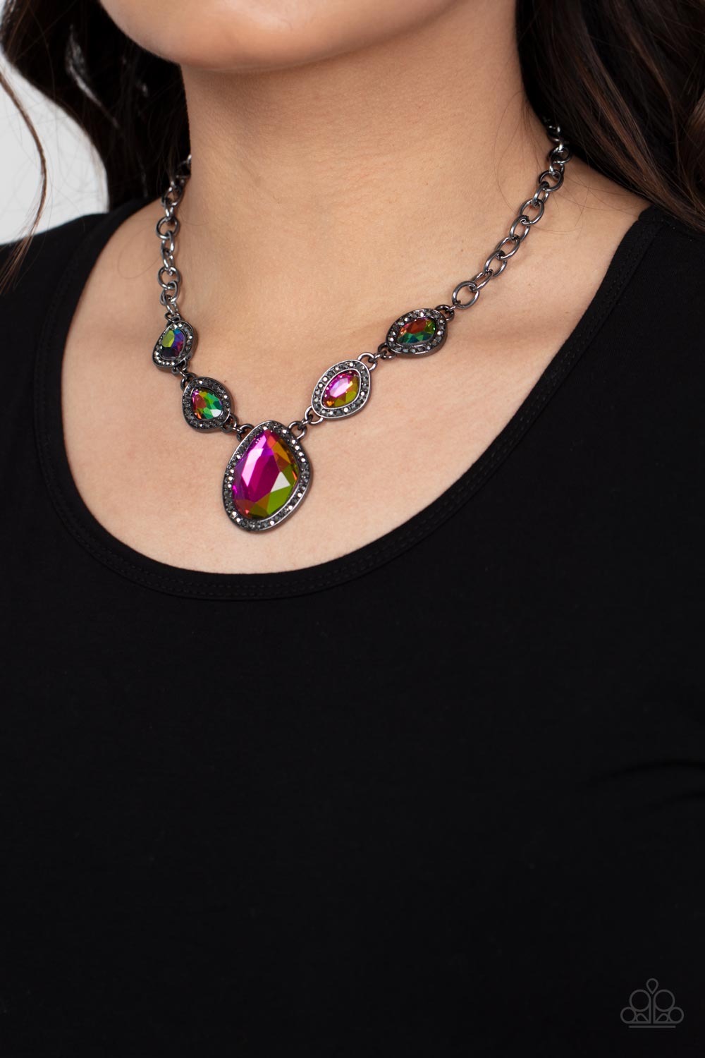 The Upper Echelon - Multi Oil Spill Necklace