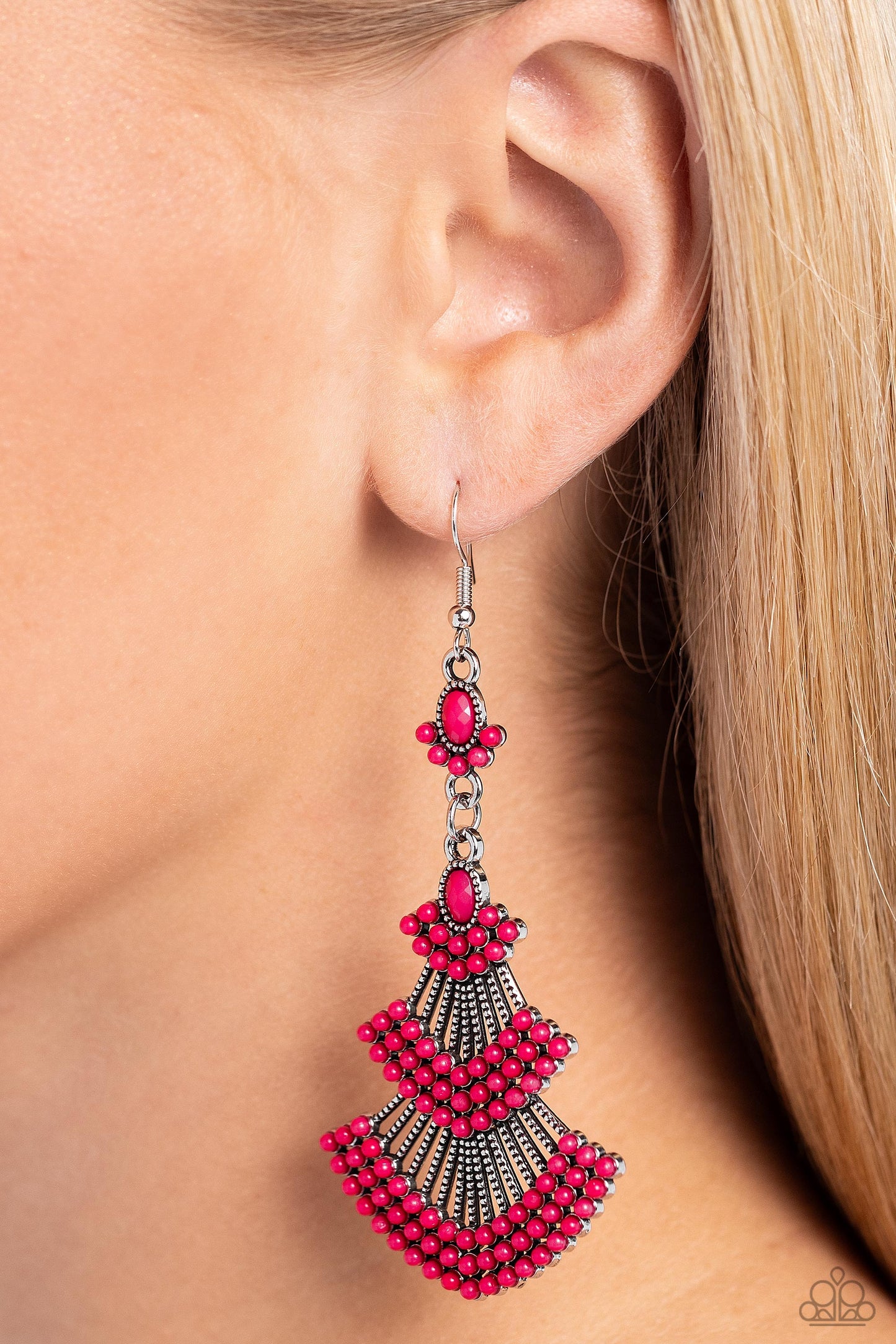 Eastern Expression - Pink Earring