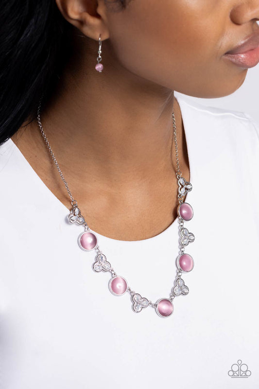 Floral Crowned - Pink Necklace