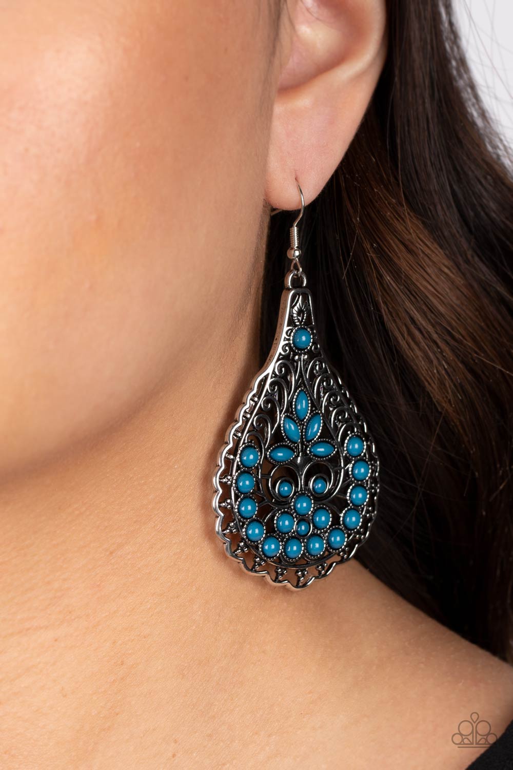 Botanical Beauty - Blue Earrings