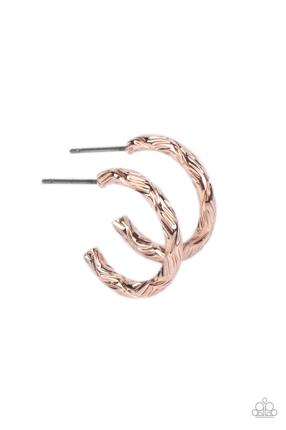 Triumphantly Textured - Rose Gold Earrings