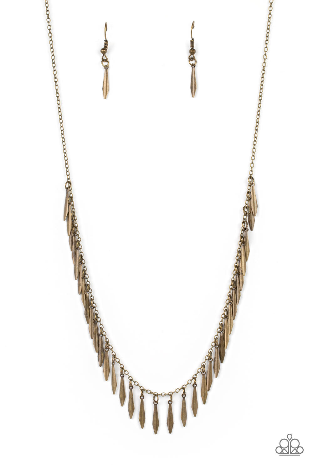 Striking Sheen - Brass Necklace