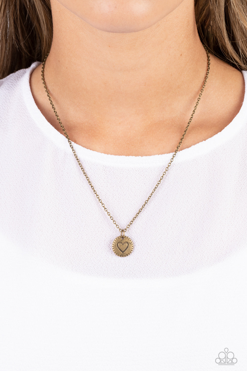 Stamped Sentiment - Brass Necklace