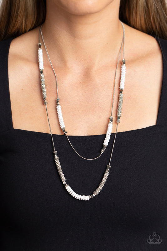 Caviar Chic - White Necklace