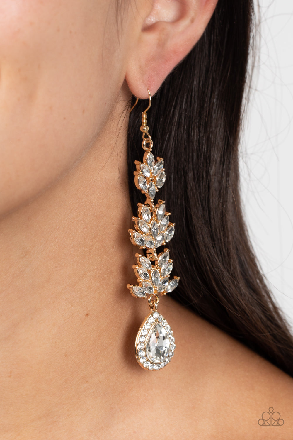 Water Lily Whimsy - Gold Earring