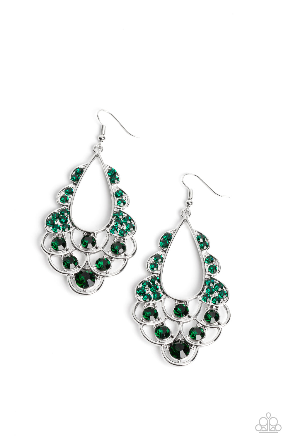 Majestic Masquerade - Green Earring