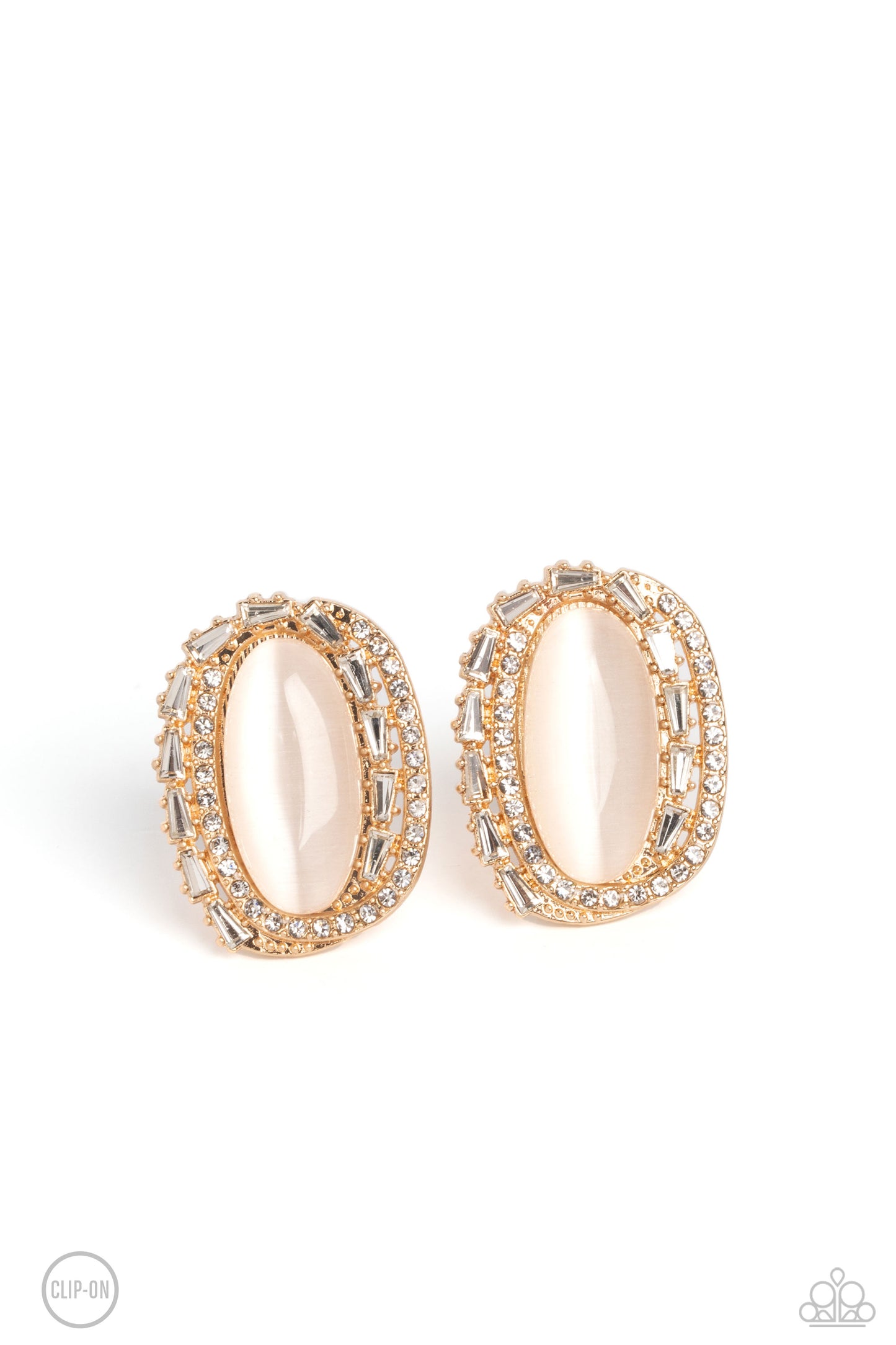 Shimmery Statement - Gold Earring