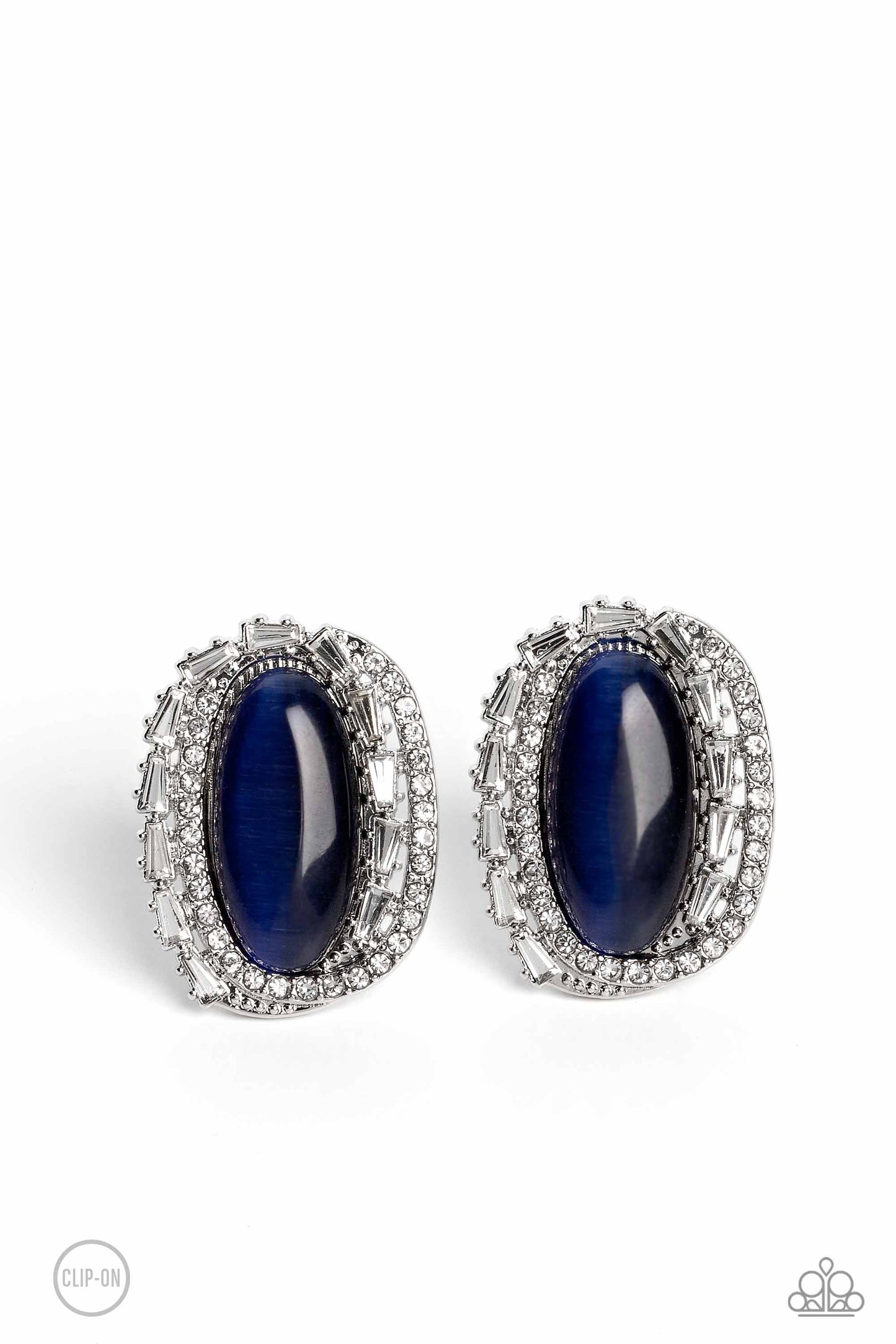 Shimmery Statement - Blue Earring