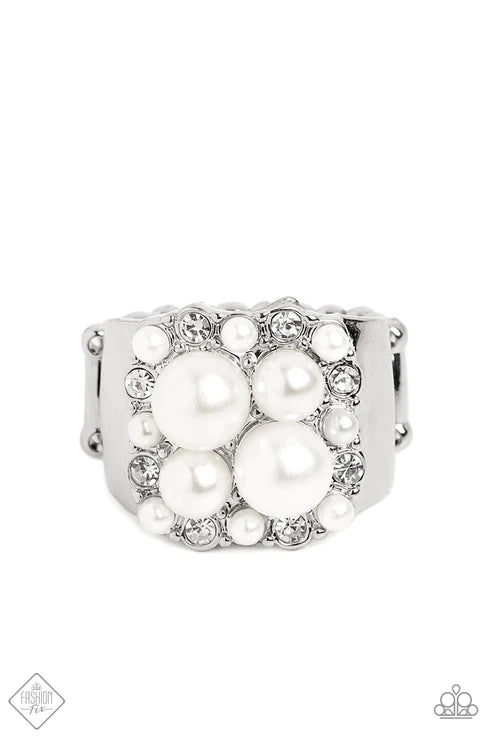 Opulent Overture - White Ring - Fashion Fix - December 2022