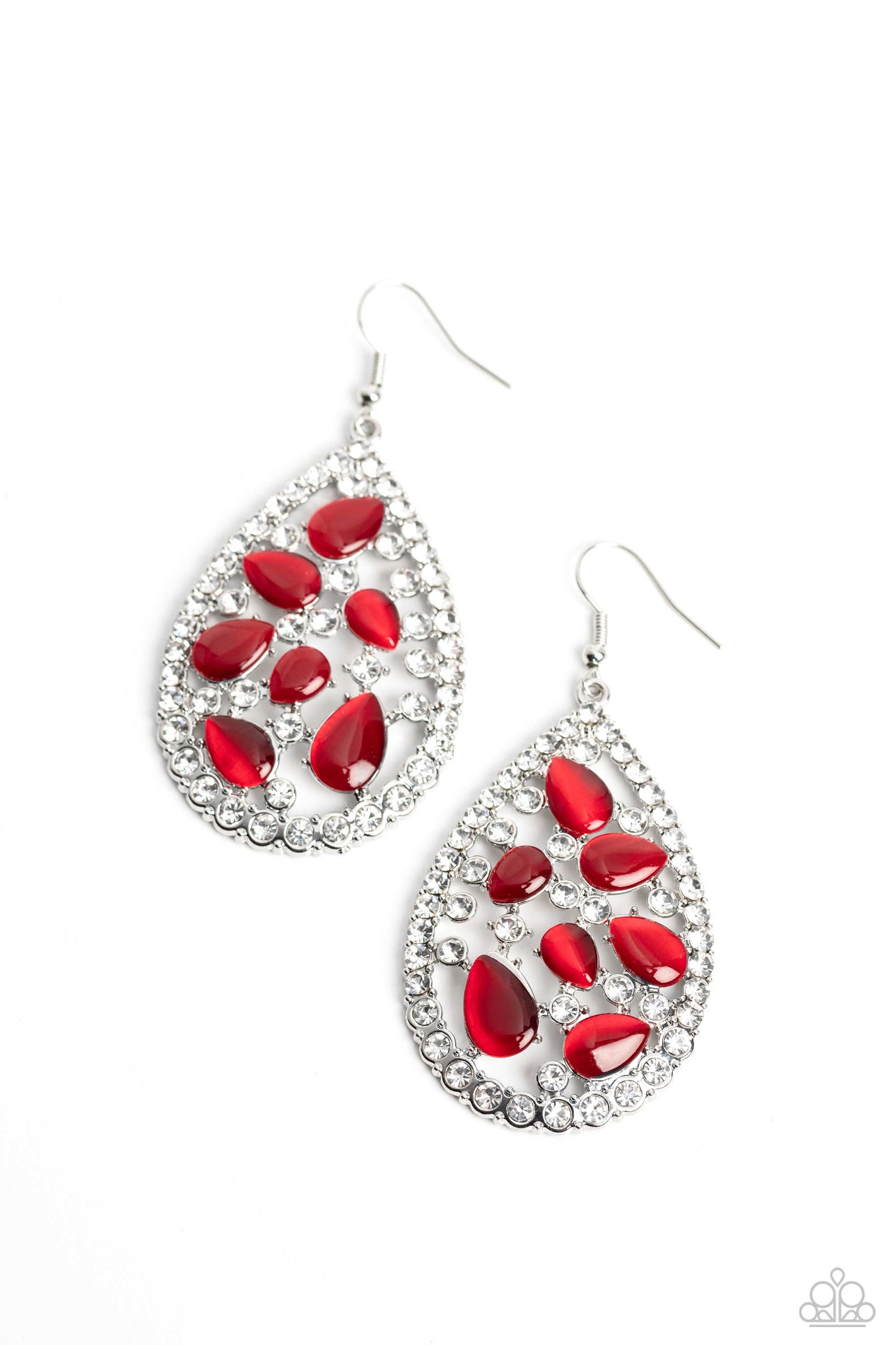 Cats Eye Class - Red Earring