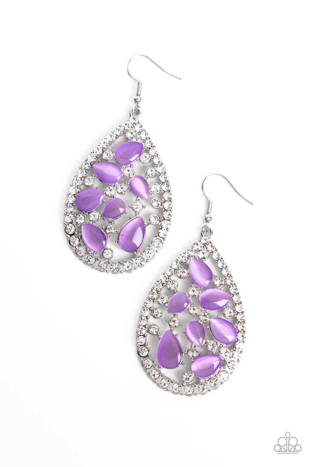 Cats Eye Class - Purple Earring