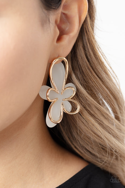 Glimmering Gardens - Gold Earrings