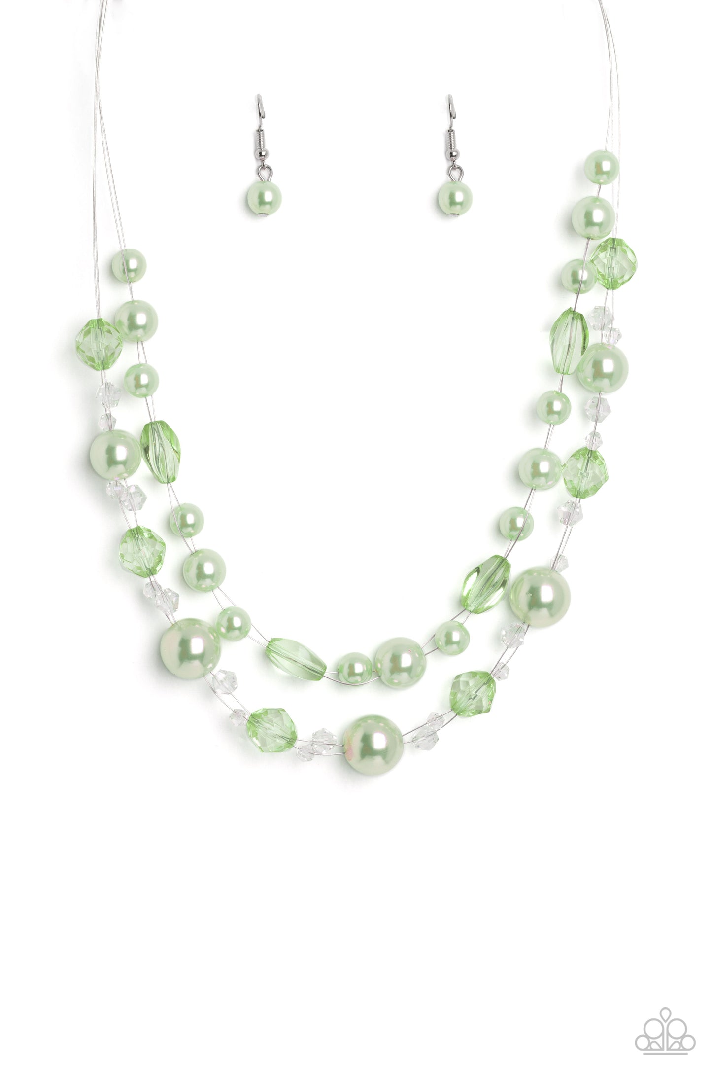 Parisian Pearls - Green Necklace