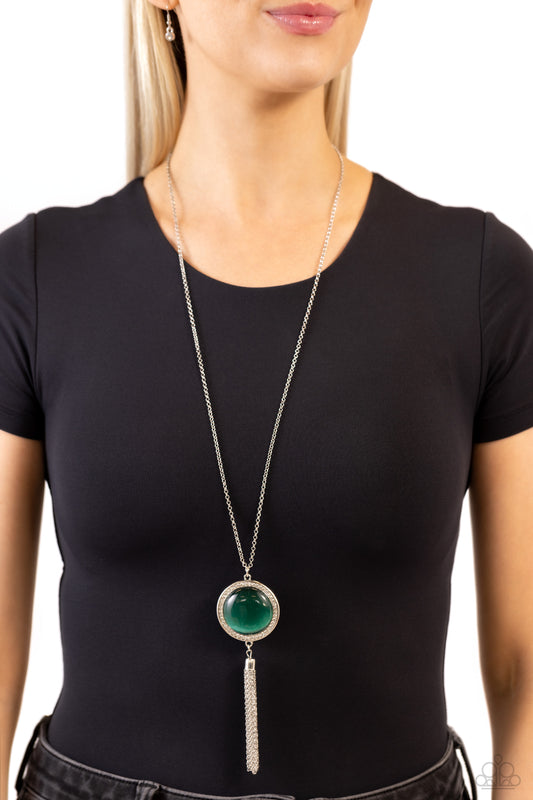 Tallahassee Tassel - Green Necklace