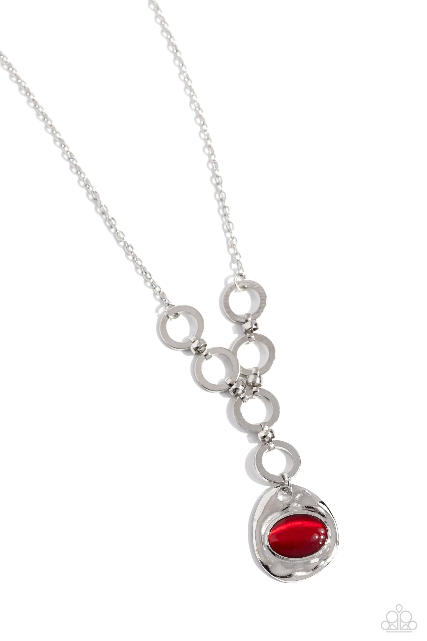 Get OVAL It - Red Necklace