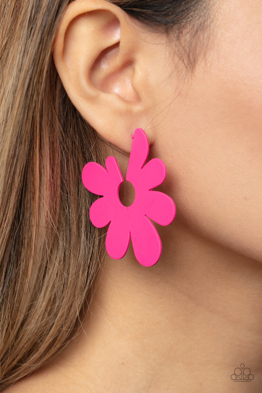 Flower Power Fantasy - Pink Earring